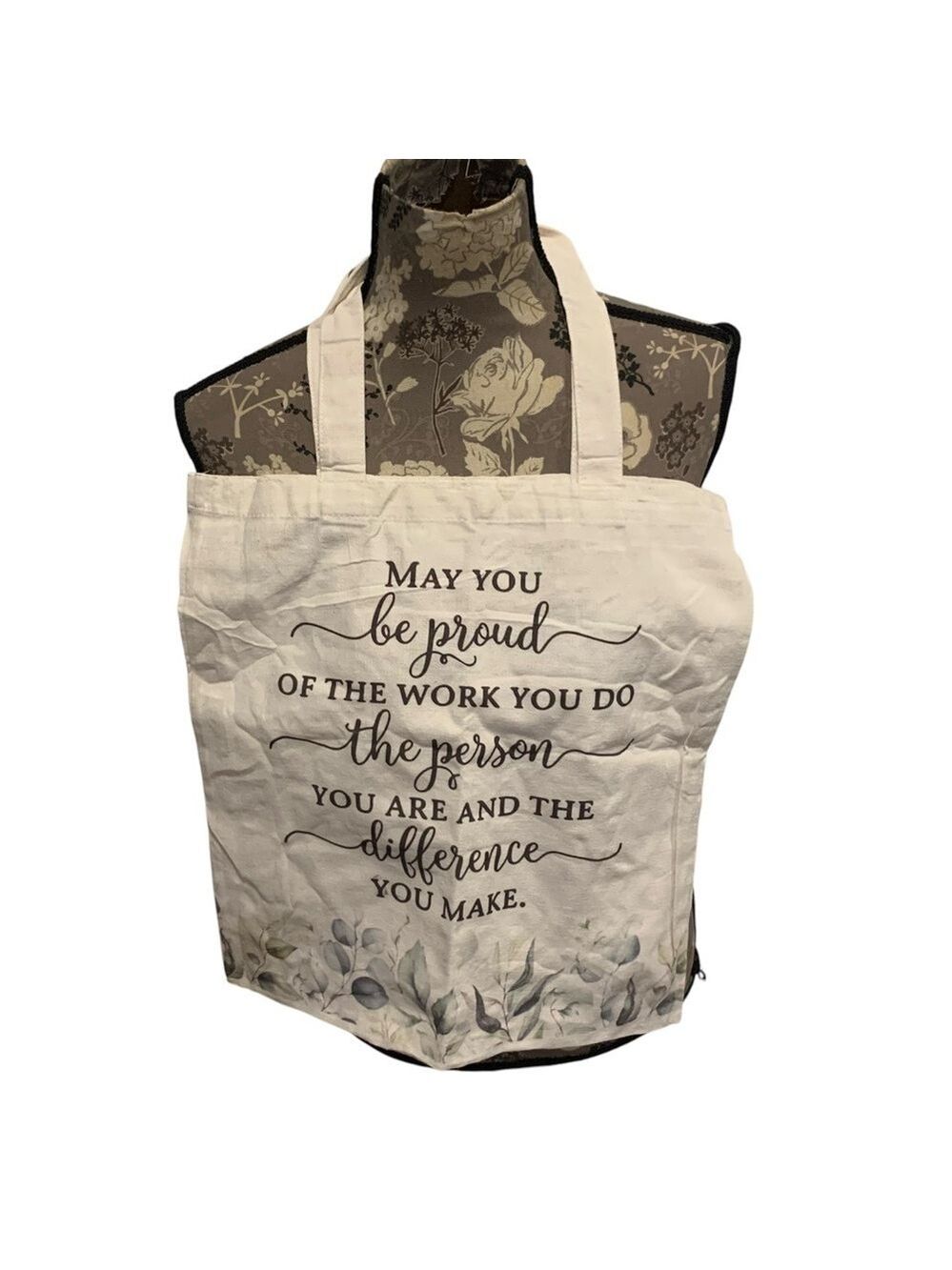 Inspirational Quote Canvas Tote